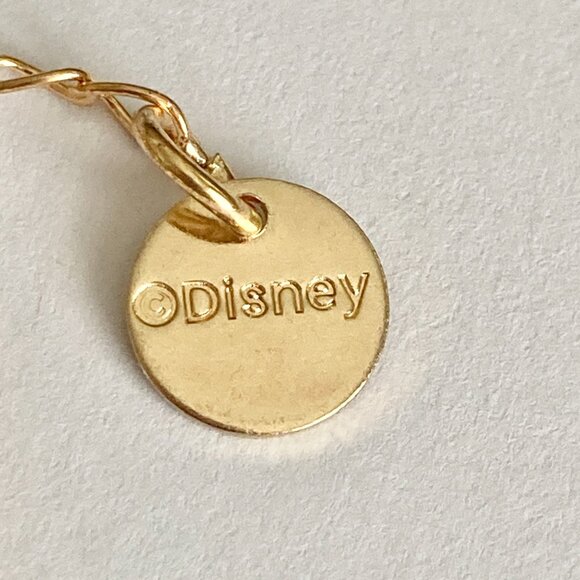 Disney Aristocats Marie Cat Charm Bracelet Heart Bow Signed 7-8" White Gold Tone - Picture 8 of 10